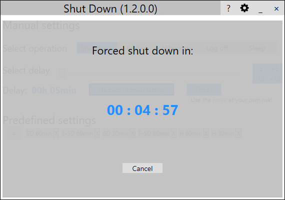 shut-down